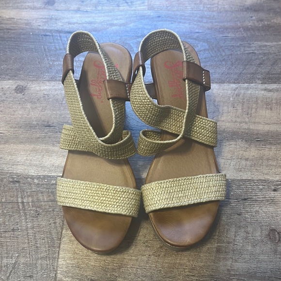 Jellypop Makenna Strappy Cork Sandals - 7.5 - Picture 2 of 9